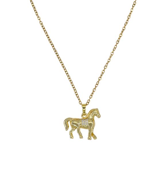 HORSE STAINLESS STEEL PENDANT NECKLACE
