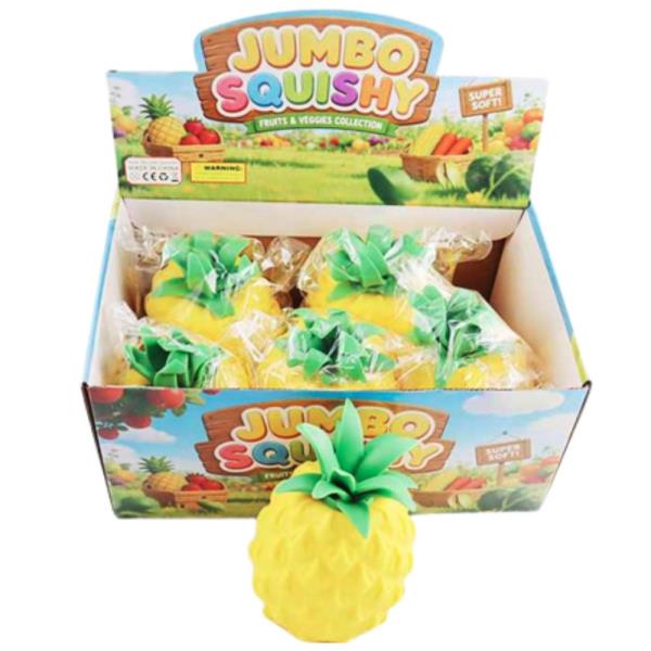 20cm Pineapple Jumbo Squishy Squeeze Toy (6 Units)