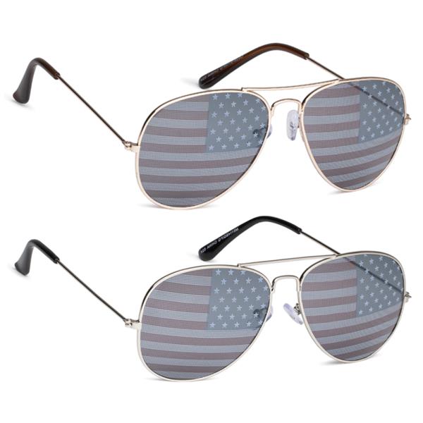 USA Flag Aviator Sunglasses 1DZ