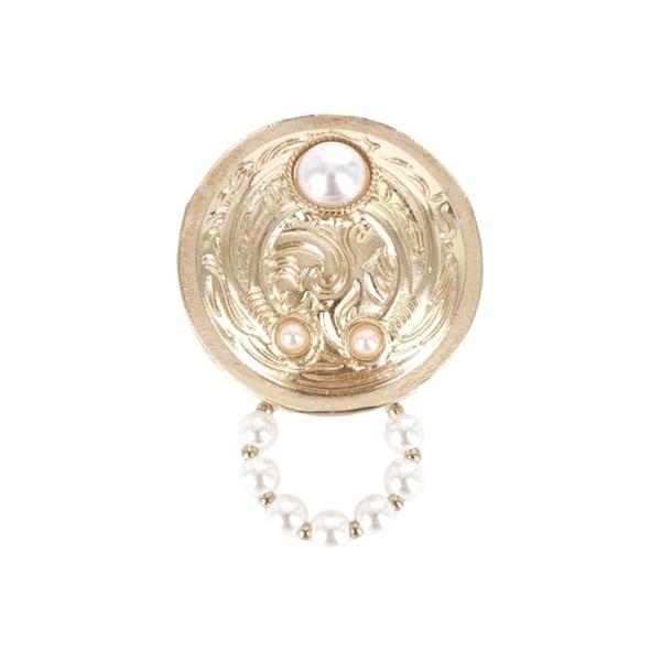 PEARL ROUND BROOCH