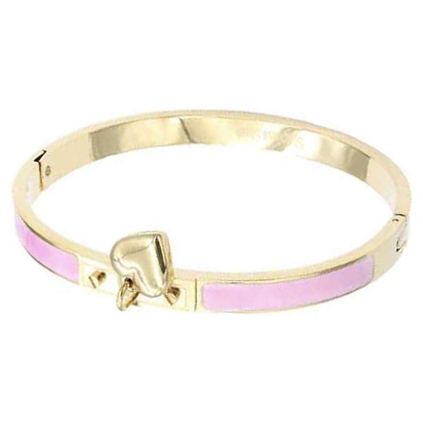 18K Gold Plated Red Enamel Stainless Steel Bracelet