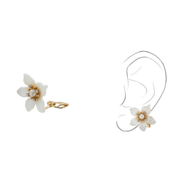 Flower Clip On Earring