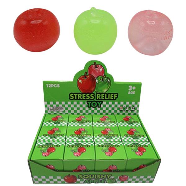 5.5 CM APPLE SQUISHY SQUEEZE TOY (12 UNITS)