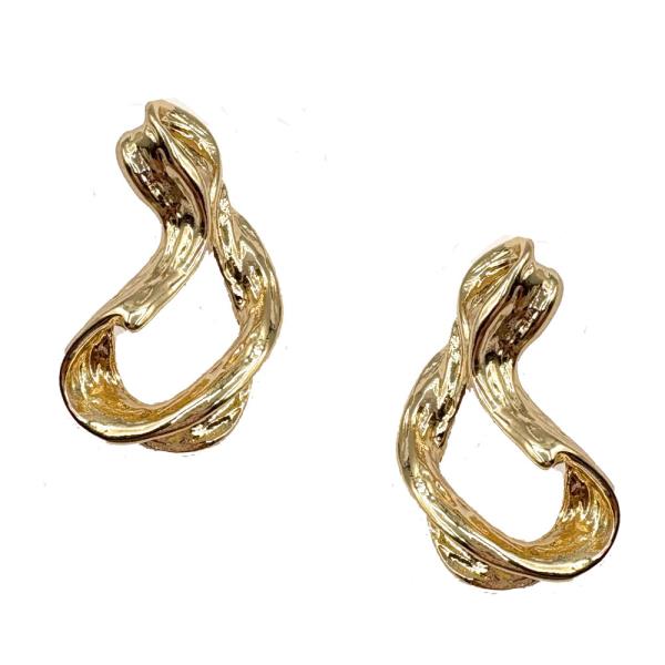 Gold Large Form Earring