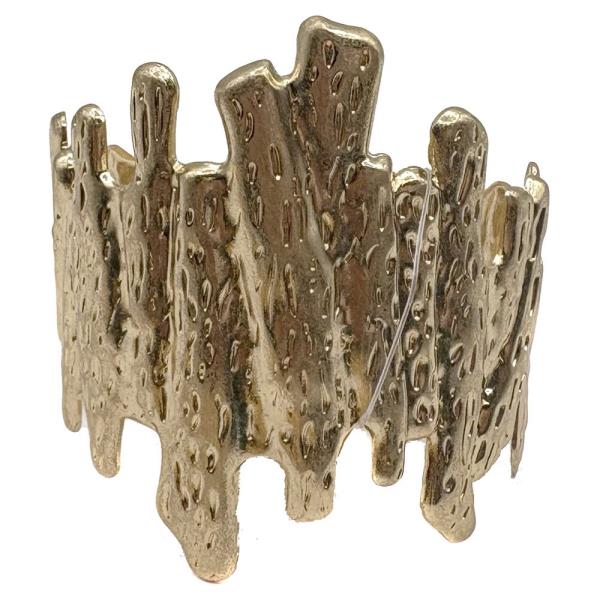 Worn Gold Cuff Bracelet