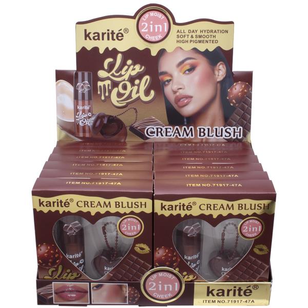 Karite 2IN1 Lip Cheek Cream Blush Set (12 Units)
