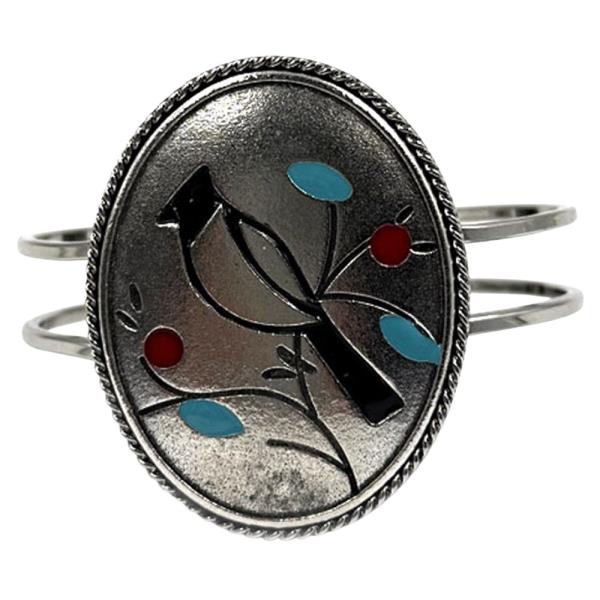 Western Oval Cardinal Hinge Bracelet