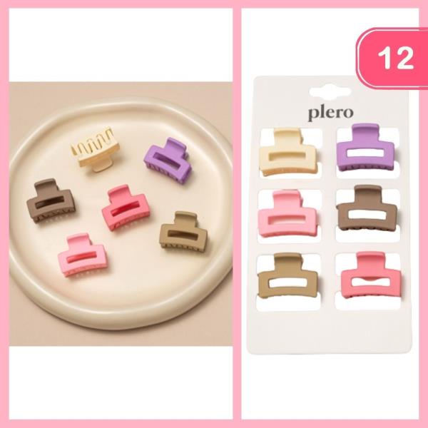 Mini Hair Claw Clips (12 Units)