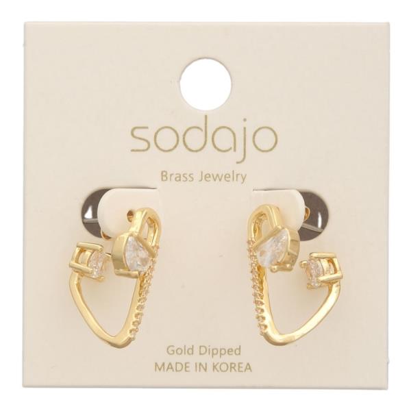SODAJO Gold Dipped Post Earring