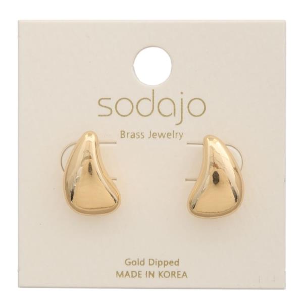 SODAJO Gold Dipped Teardrop Post Earring