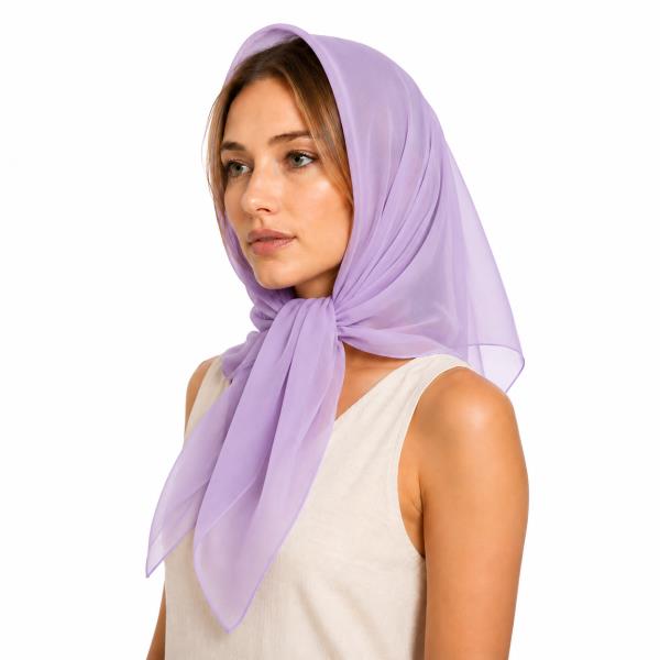 Square Chiffon Solid Color Scarves