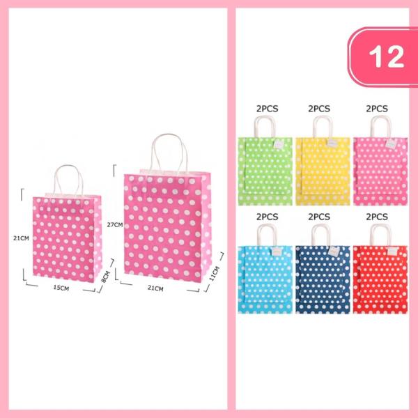 Polka Dot Gift Bag (12 Units)