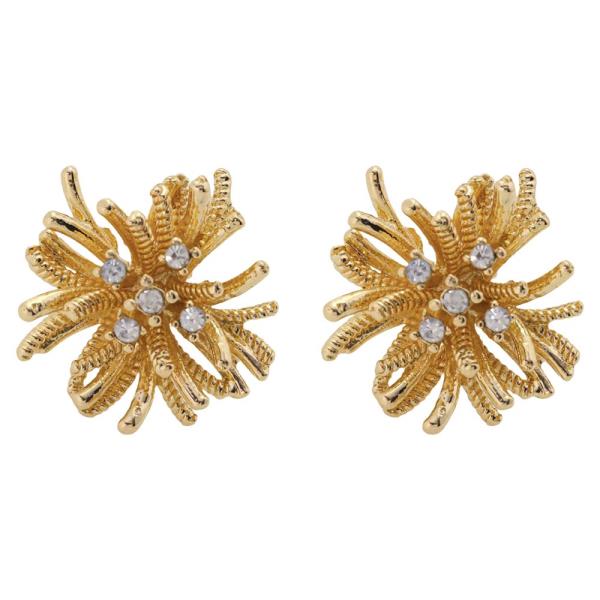 Rhinestone Floral Stud Earring