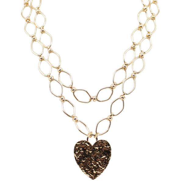 HEART CHARM LAYERED NECKLACE