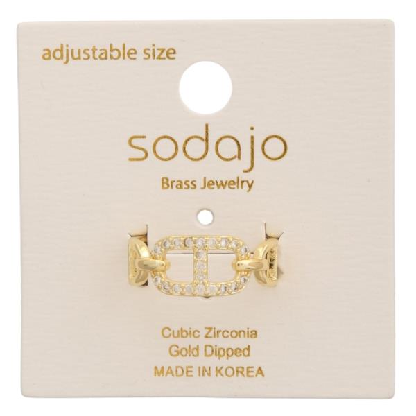 SODAJO Gold Dipped CZ Ring