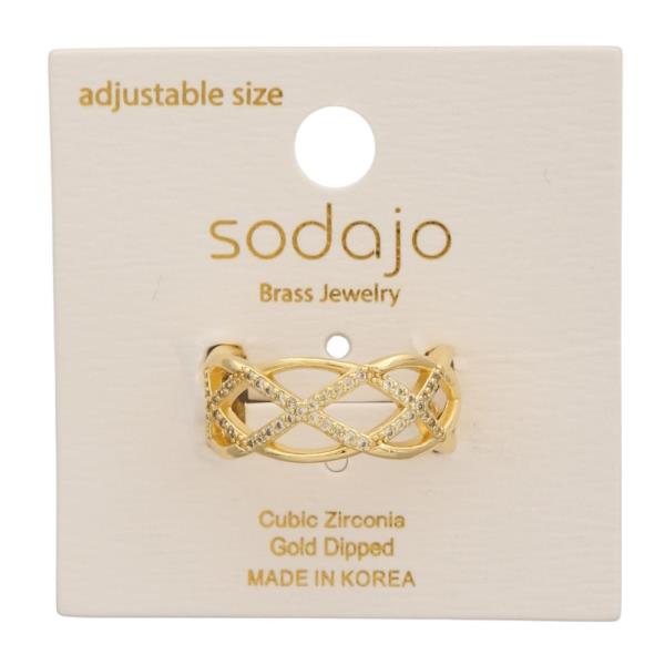 SODAJO Gold Dipped CZ Ring