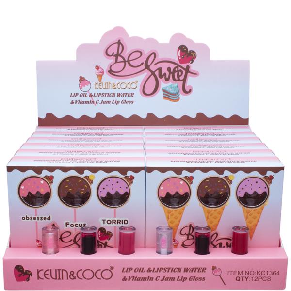 Be Sweet Lip Oil Lipstick Jam Lip Gloss (12 Units)