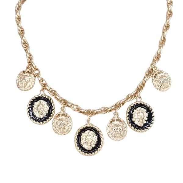Lion Multi Charm Necklace