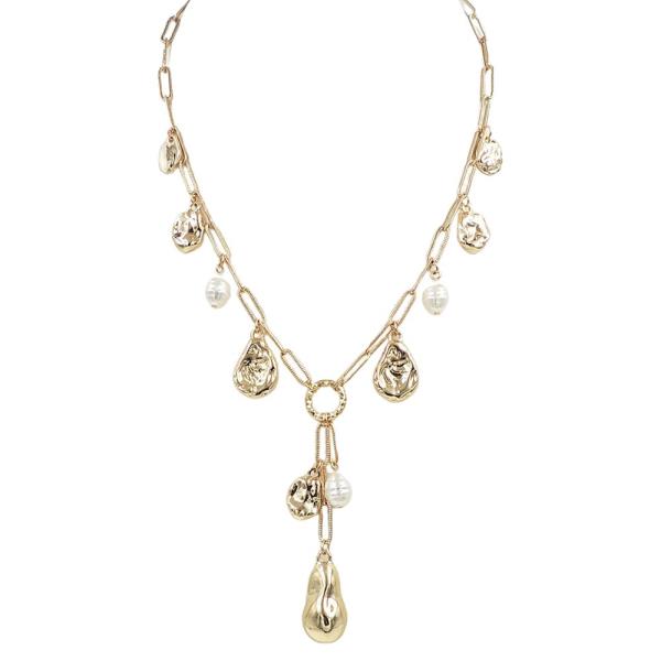 Teardrop Tassel Charm Necklace