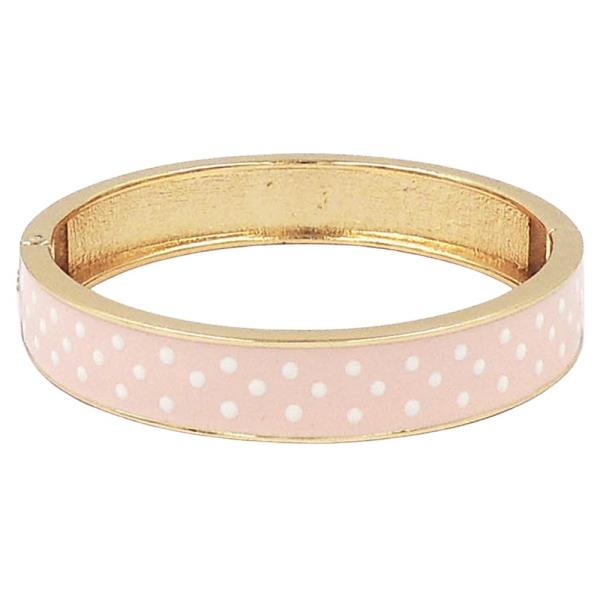 Polka Dot Hinged Bangle Bracelet
