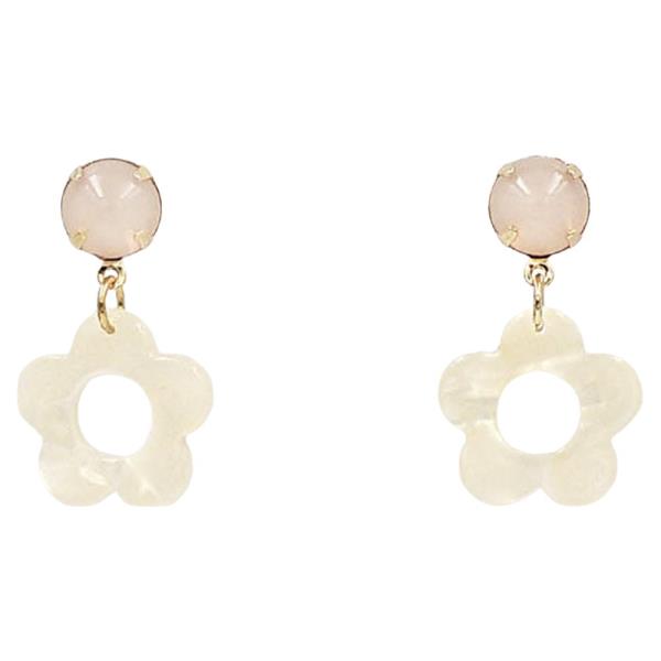 Teardrop Flower Drop Earrings