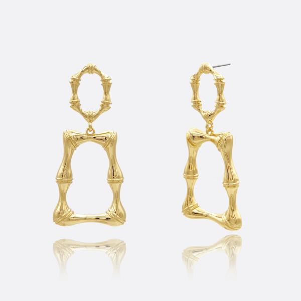 Bamboo Statement Drop Earring