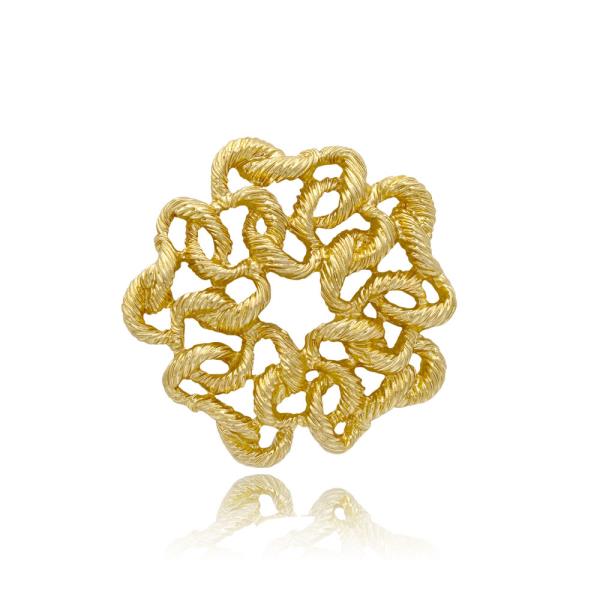 SCULPTURAL TWISTED TEXTURE BROOCH