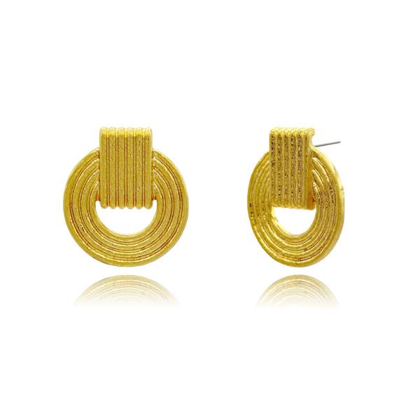 Round Door Knocker Earring