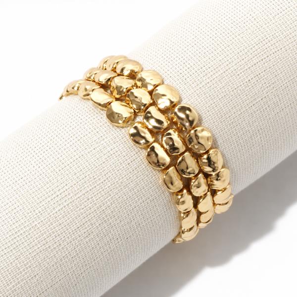 Strand Metal Nugget Bracelet