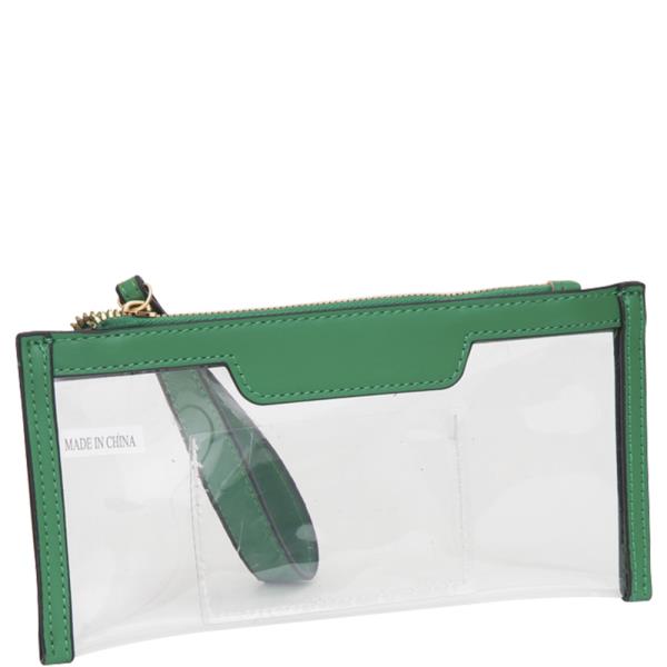 CLEAR ZIPPER CLUTCH BAG