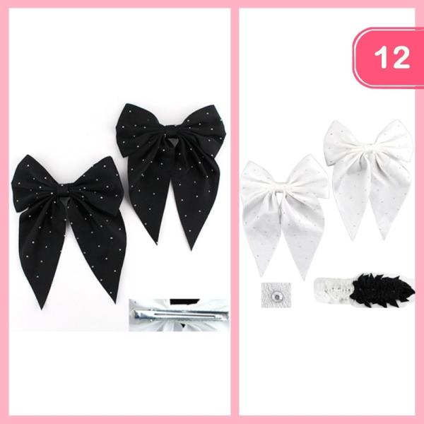 Polka Dot Hair Bow (12 Units)