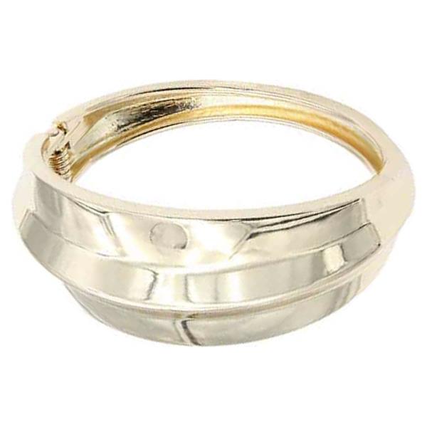 Gold Plated Hinged Bangle Bracelet