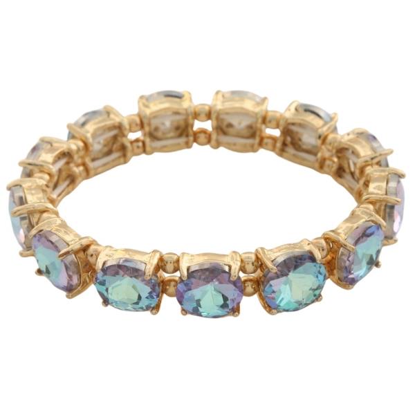 Cushion Crystal Stretch Bracelet
