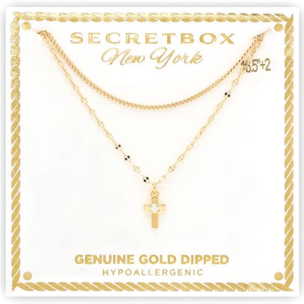 GOLD DIPPED LAYERED NECKLACE
