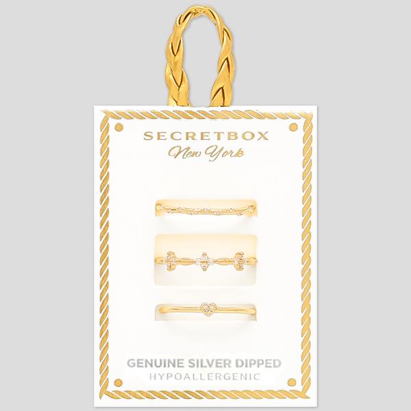 Gold Dipped Ring 3 Set