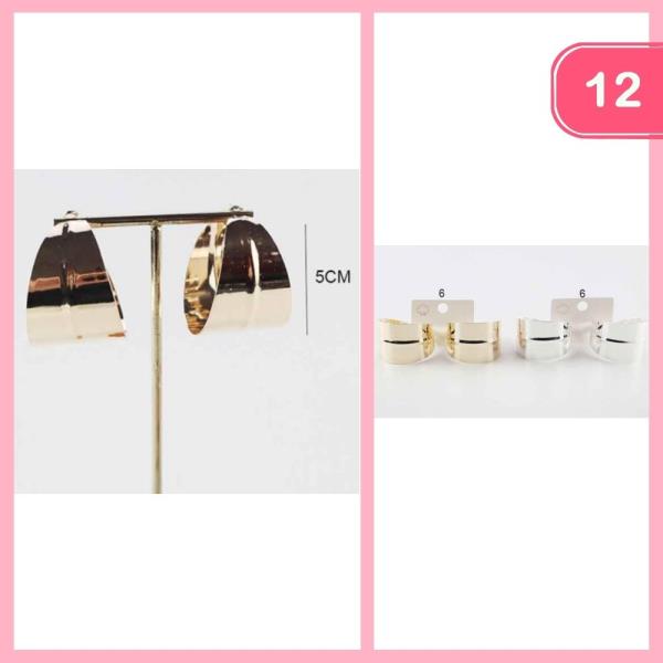 Metal Hoop Earring (12 Units)