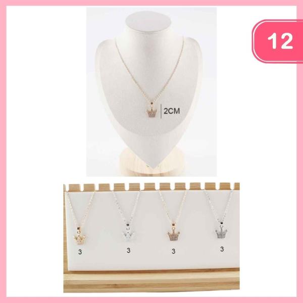 Crown Pendant Necklace (12 Units)
