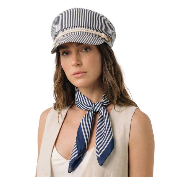 CC COTTON PIN STRIPE FISHERMAN CAP