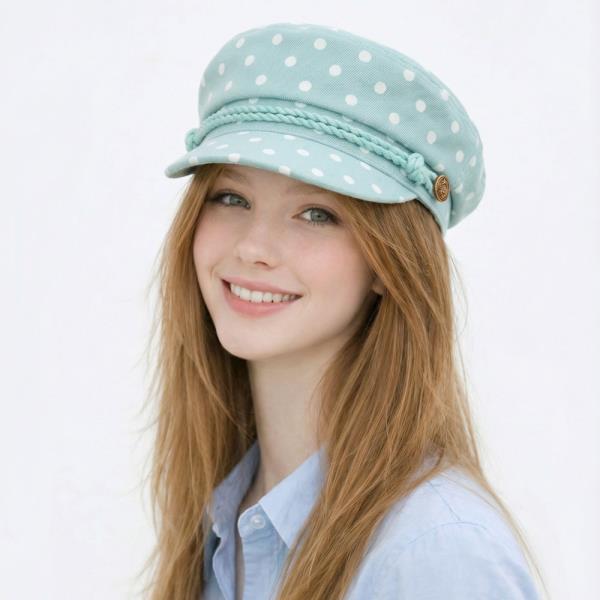 CC COTTON POLKA DOT FISHERMAN CAP