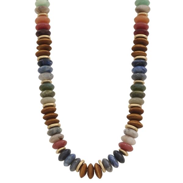 Mix Multi Color Bead Necklace