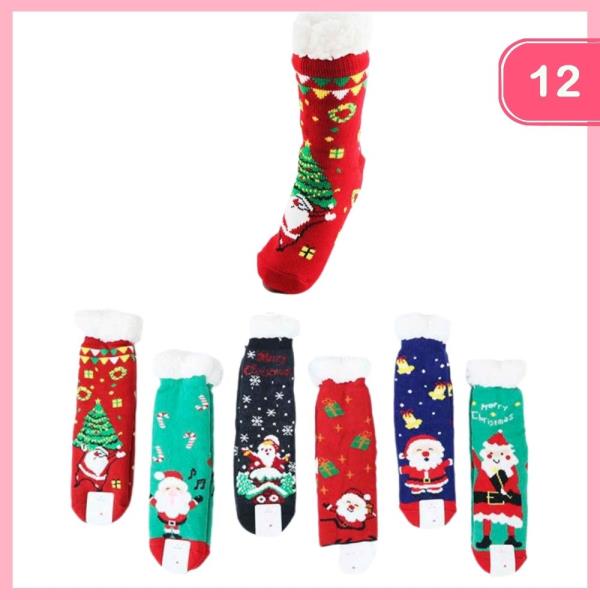 CHRISTMAS THEME SOCKS (12 UNITS)