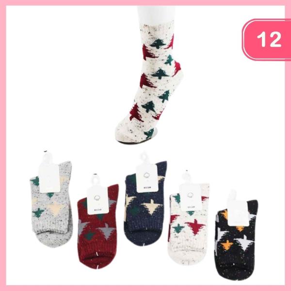 CHRISTMAS THEMED SOCKS (12 UNITS)