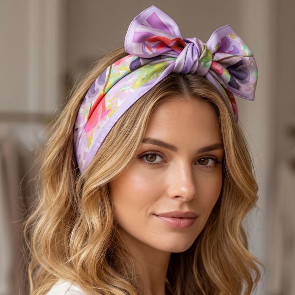 Vibrant Floral Bouquet Print Bandana