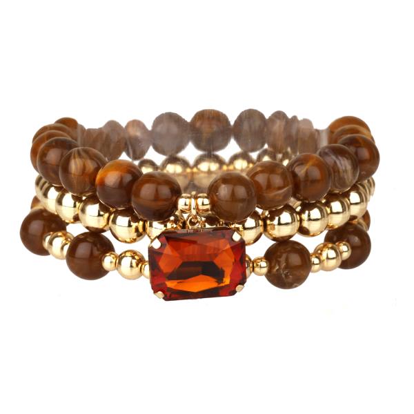 Marble CCB Multi Stackable Elastic Bracelet