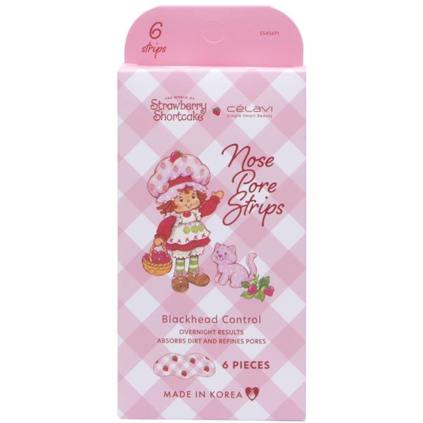 CELAVI Strawberry Shortcake Nose Pore Strips 6PC