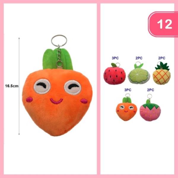Fruit Plush Keychain (12 Units)
