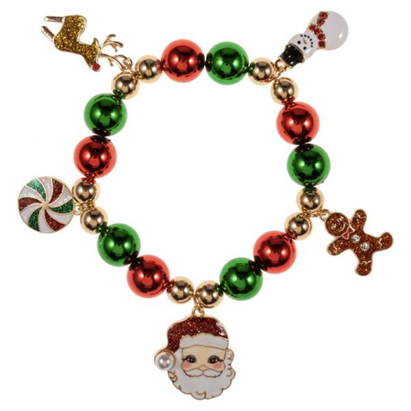CHRISTMAS CHARM BEADED BRACELET