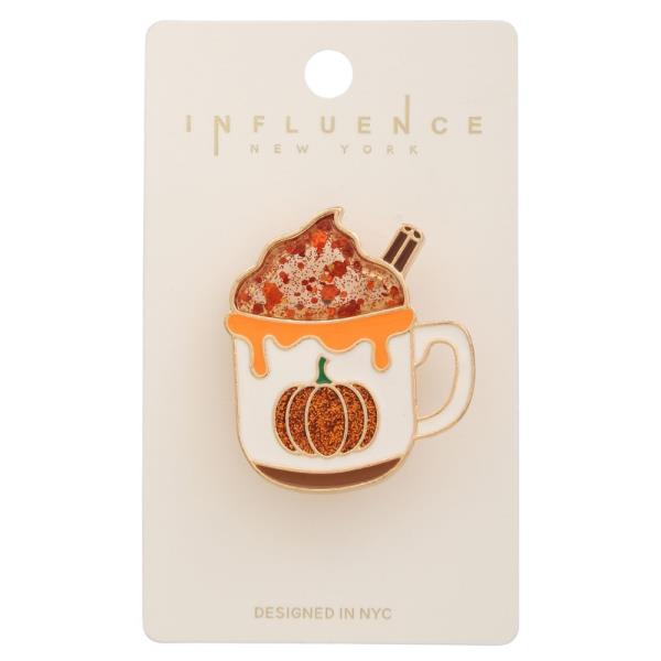 PUMPKIN SPICE LATTE   SINGLE BROOCH