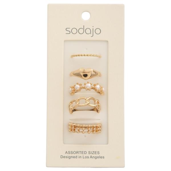 SODAJO Multi Mixed Ring Set
