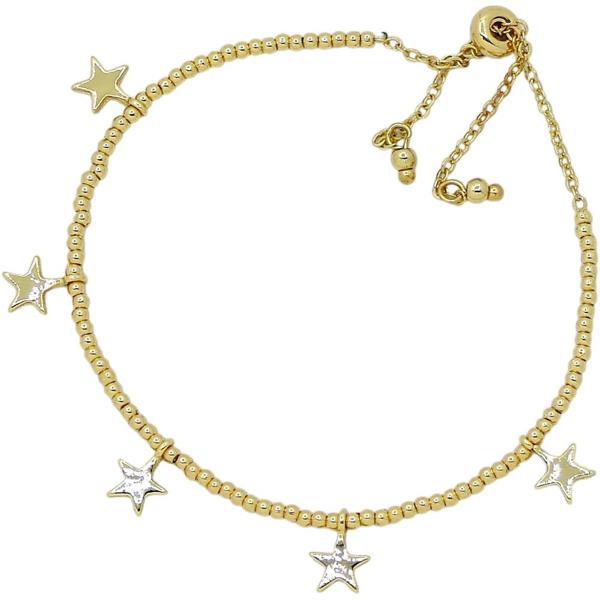 Beaded Star Charm Adjustable Bracelet